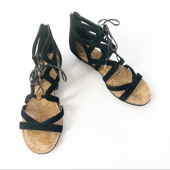 Sam Edelman Shoes - Sam Edelman Dawson Lace Up Suede Wedge Sandal 7,5
